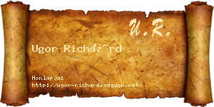 Ugor Richárd névjegykártya